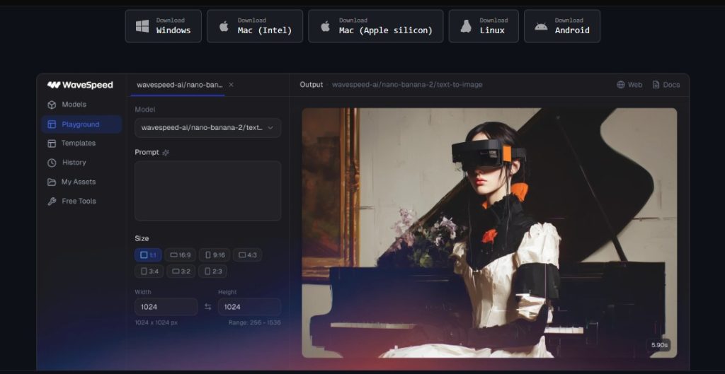 WaveSpeed AI大模型中转站提供的PC桌面客户端